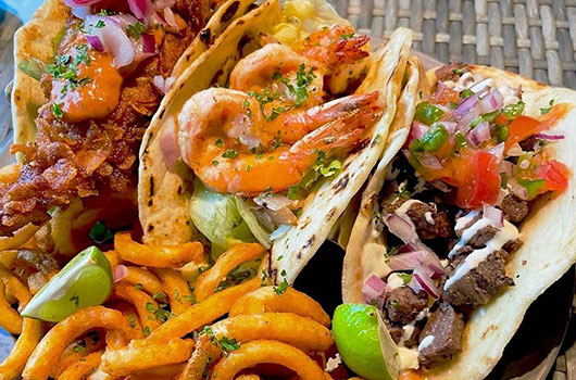 Blue Entrance Kitchen